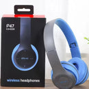 Fone de ouvido Bluetooth sem fio P47 com microfone, dobrável, grave, som HiFi, música, fone de ouvido estéreo para smartphones, TV, jogos.