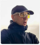 Oculos de sol amarelo polarizado